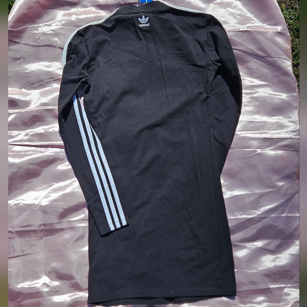 Adidas Black Midi Dress with Floral Accents HER collection - Picture 2 of 7